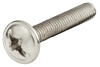 Metaalschroef, schijfkop, combi-kruiskop M4, kopdiameter 10 mm