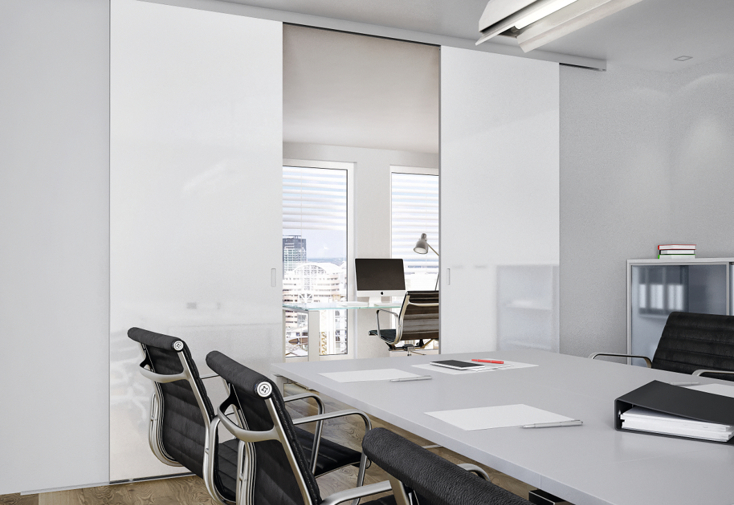 Silent Aluflex 80 – Rahmenlos und elegant im Büro oder im Hotel