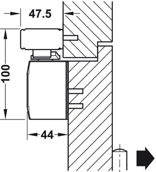Bovenliggende deurdranger, DCL 94 SR FE BG, EN 2-5, Startec