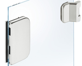 Tegenstuk-garnituur voor glasdeur, GHP 103, StarTec, met 3-delige scharnieren