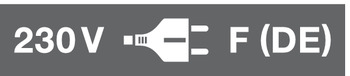 Voedingskabel, SV16, met stekkerverbinder en geaarde stekker
