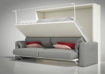 Beslag voor opklapbedden, bedbank Teleletto II, met frame, lattenbodem en bedbankframe