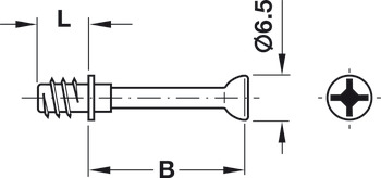 Verbindingsbout, M100, voor boorgat-Ø 5 mm, met boutkop-Ø 6,5 mm