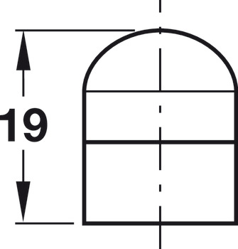 Stiftpaumelle, Simonswerk V 4426 WF, voor binnendeuren met opdek tot 70 kg
