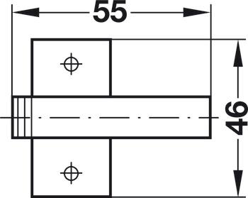 Kruisadapterplaat, voor deurdemper Blumotion