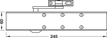 Bovenliggende deurdranger, TS 83 RF, met uitschakelbare vastzetting, EN 3–6, Dorma