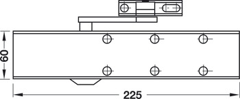 Bovenliggende deurdranger, TS 73 V RF, met uitschakelbare vastzetting, EN 2–4, Dorma