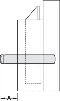 Vierkantstift, krukstift 9 mm, BKS B 7844