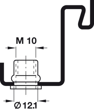 Blindklinkmoer, Simonswerk M10, voor deuren voor de utiliteitsbouw