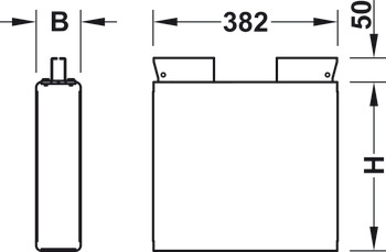 CPU-houder, voor tafelonderstellen Häfele Officys TE651, TH321, TF221, TF241