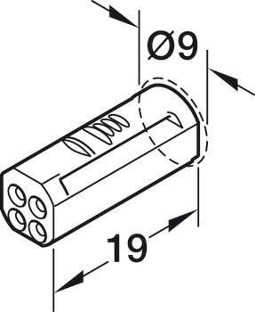 Aansluitkabel, voor Häfele Loox5 ledstrip 12 V 10 mm 4-pol. (RGB)