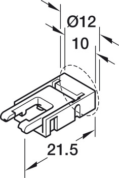 Aansluitkabel, voor Häfele Loox5 ledstrip 12 V 8 mm 3-pol. (multi-wit)