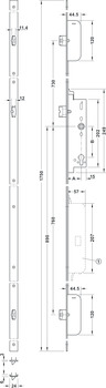 Meerpuntsluiting, roestvast staal/staal, BKS, SECURY 1911 automatic, met paniekfunctie B