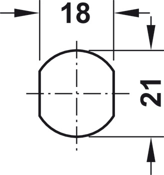 Hevelsluiting, met stiftcilinder, moerbevestiging, sluitweg 90° (omlegbaar, met sluitdwang), deurdikte ≤ 21 mm, standaardprofiel klantspecifiek