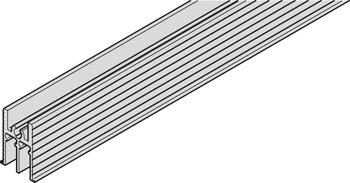 Dubbele geleiderail, in de deur onder 21 x 30 mm (b x h)