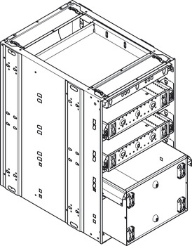 Stalen container, Quick-Kit-800, hoogte-indeling 1-3-3-6