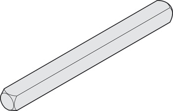 Vierkante stift, krukstift 8 mm – massieve stift