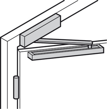 Bovenliggende deurdranger, TS 92 G Basic in Contur design, met glijrail, EN 1–4, Dorma