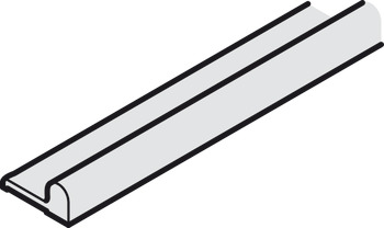 Loop/-geleiderail, onder, enkellopend, om te schroeven
