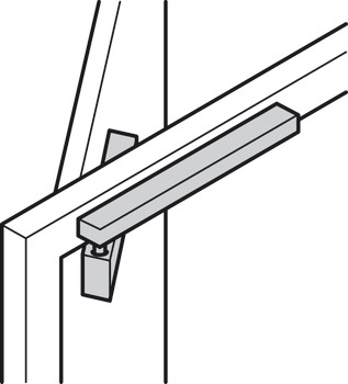 Bovenliggende deurdranger, TS 93 GSR/BG in het Contur design, met glijrail, EN 2–5, Dorma