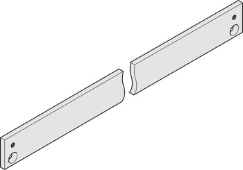 Montageplaat, voor de glijrail van TS 1500 G, bovenliggende deurdranger, Geze