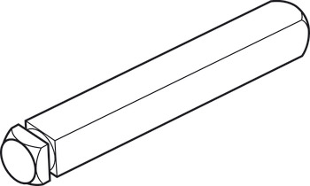 Vierkantstift, krukstift 9 mm, BKS B 7844