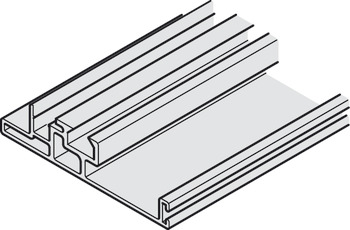 Aluminium kader-greepprofiel, verticaal, met afdekking