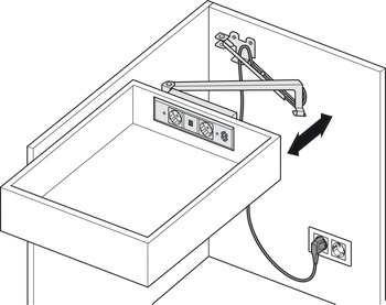 Stopcontactelement, 4-voudige USB-oplader, voor laden