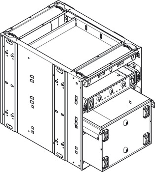 Stalen container, Quick-Kit-600, hoogte-indeling 1-3-6
