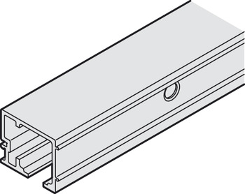 Looprail, voor wandmontage, voorgeboord, voor aluminium of houten front