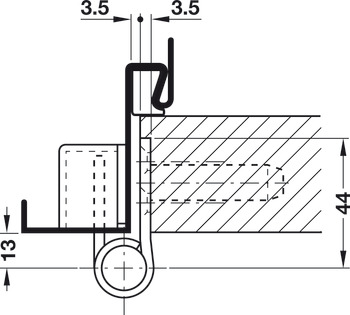 Scharnier voor utiliteitsbouw, Simonswerk VN 7729/120, voor stompe deuren voor de utiliteitsbouw tot 120 kg
