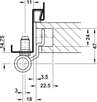 Wisselscharnier, Simonswerk VN 3747/160 Compact, voor stompe deuren voor de utiliteitsbouw tot 160 kg