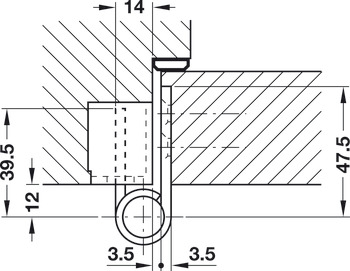 Scharnier voor utiliteitsbouw, Simonswerk VX 7729/100, voor stompe deuren voor de utiliteitsbouw tot 100 kg