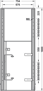 Rolgeleider, incl. uittrekframe, voor 1 uitklapblad, voor tafels met frame