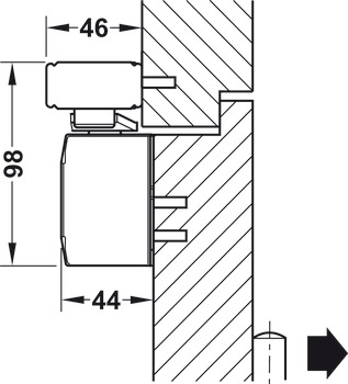 Bovenliggende deurdranger, DCL 94 FE BG, EN 3-6, Startec