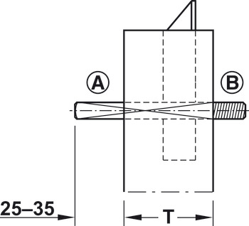 Wisselstift, wisselstift 9 mm, M8, BKS, voor brandwerende deuren