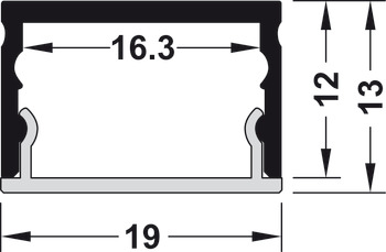 Design opbouwprofiel, profiel 4106 voor ledstrips 10 mm