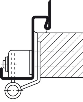 Stiftpaumelle-deurdeel, Simonswerk V 0087 WF, voor stompe binnendeuren tot 70 kg