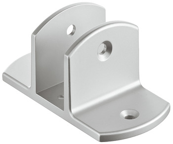 Dubbele montagehoek voor schaamschot, aluminium, scheidingswandsysteem voor badkamers