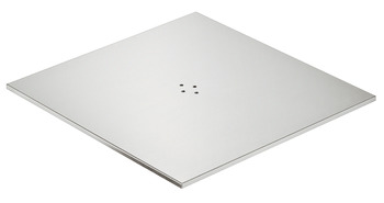 Voetplaat, rond of vierkant, met bevestigingsplaat, voor tafelblad-diameter tot 900 mm