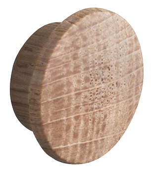 Afdekkap, Massief hout onbehandeld, voor blind boorgat Ø 12 mm