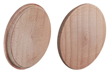 Afdekkap, massief hout onbehandeld, voor blind boorgat Ø 35 mm