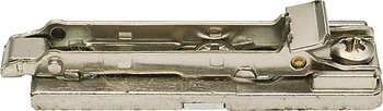 Montageplaat, Häfele Duomatic SM, zink-aluminium legering, met spaanplaatschroeven