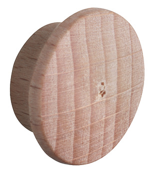 Afdekkap, Massief hout onbehandeld, voor blind boorgat Ø 12 mm
