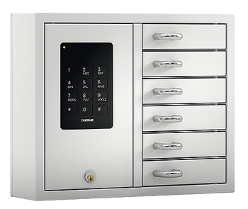 Keybox, 9006 B, met 6 sleutelvakken