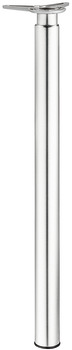 Tafelpoot, cilindrisch, in hoogte verstelbaar, van staal