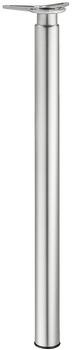 Tafelpoot, cilindrisch, in hoogte verstelbaar, van staal
