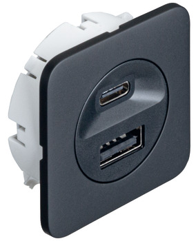 USB-oplader, Häfele Loox5, USB-A / USB-C, 12 V